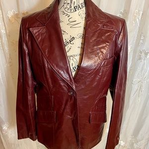 Vintage Etinne Aigner Fine Leather Blazer Jacket